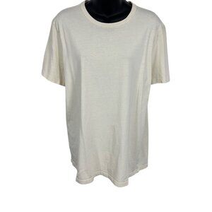 Taylor Stitch Mens Off-White Crew Neck T-Shirt Size 40 100% Cotton Casual Style